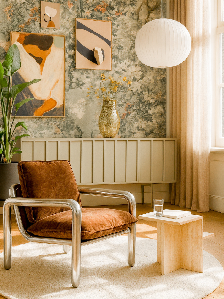 moderne woonkamer ontworpen door Simoon Design Dordrecht.